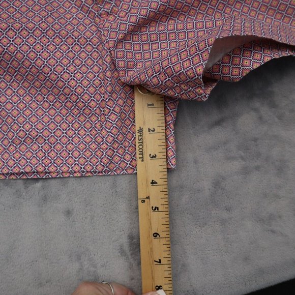 Gap Shorts Womens 10 Pink Flat Front Hot Pants Slash Pocket Button Zip Geometric - Picture 5 of 16